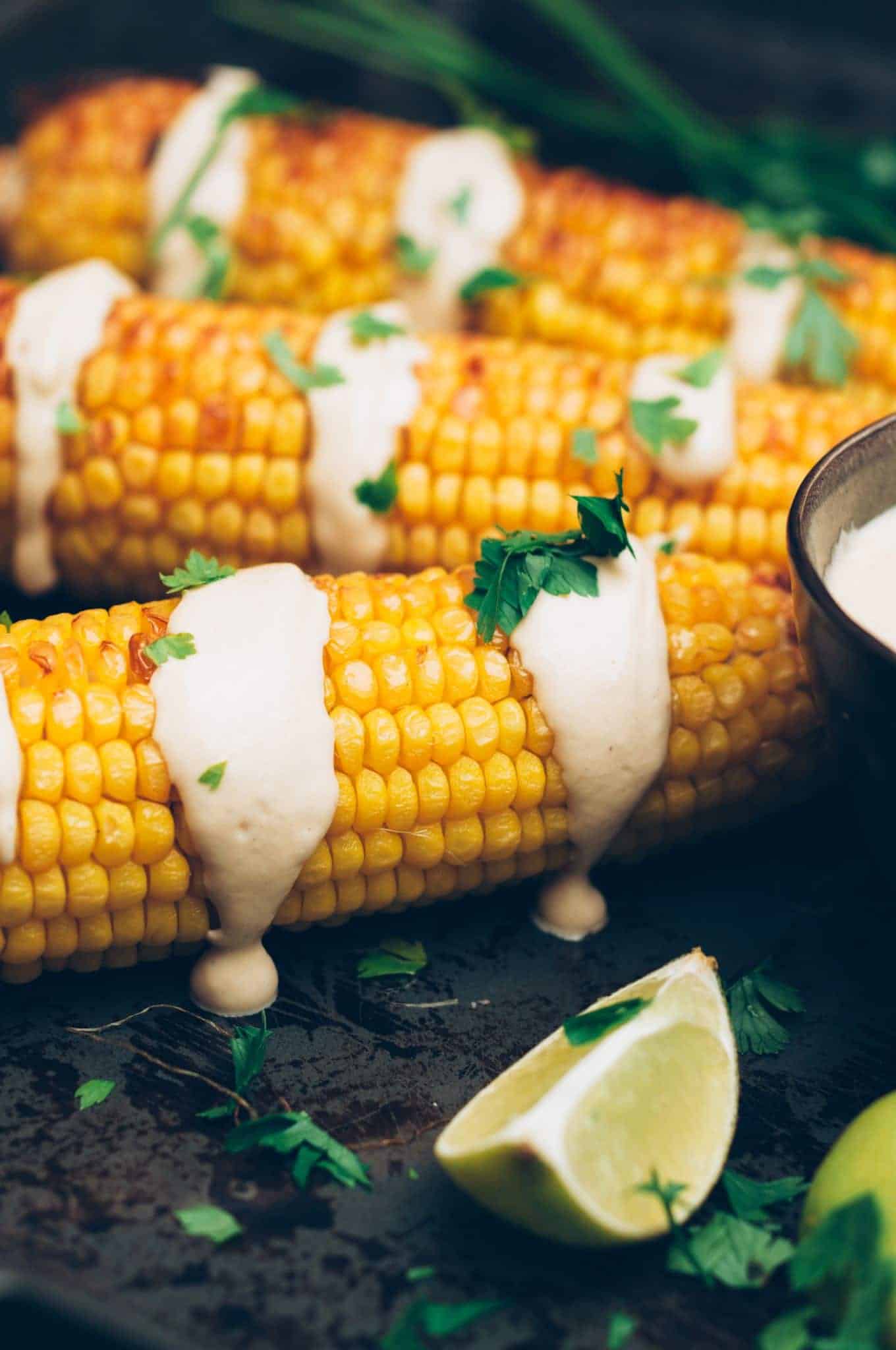 grilled corn cobs with chilli majo recipe