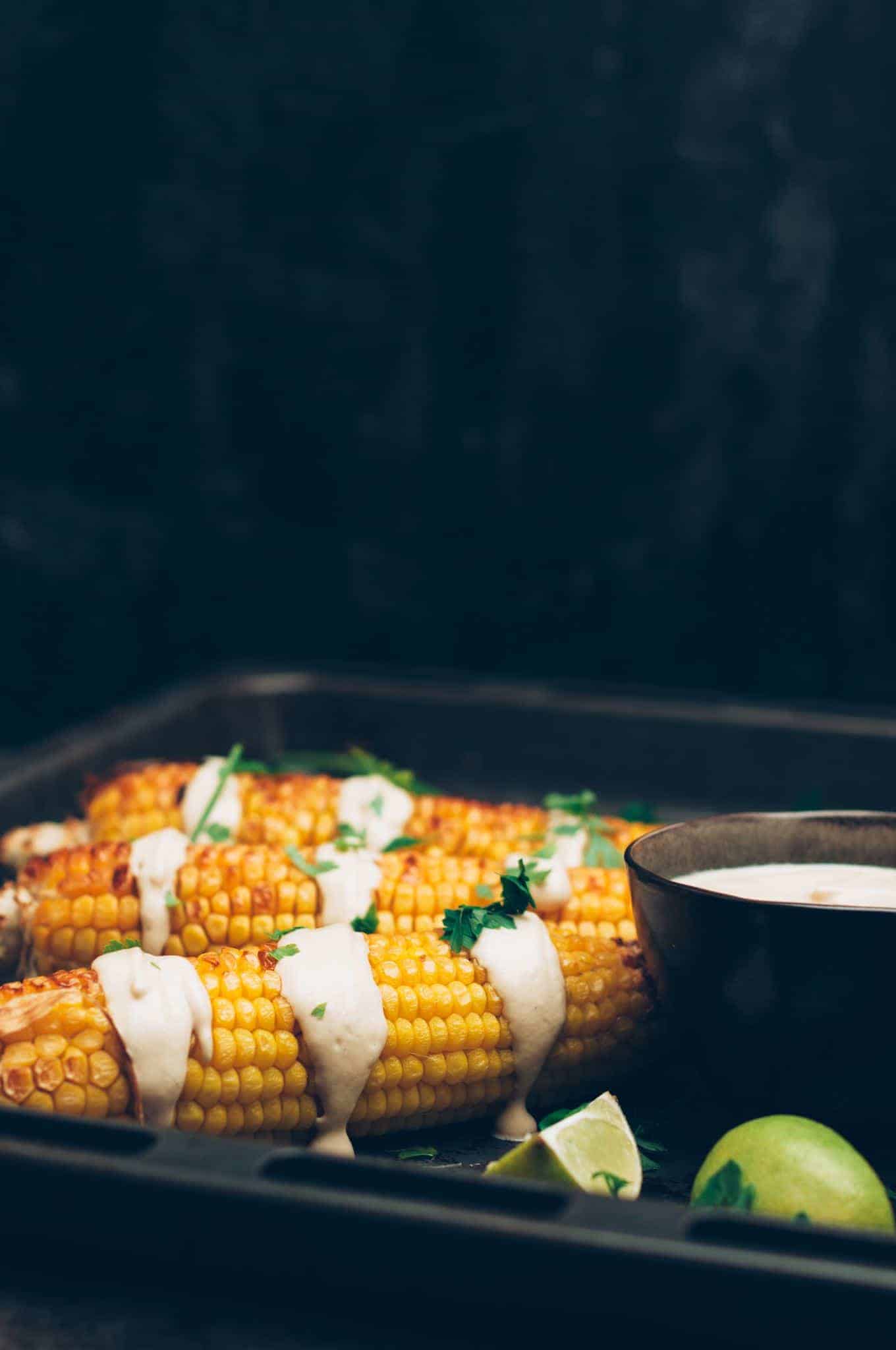 grilled corn cobs with chilli majo recipe