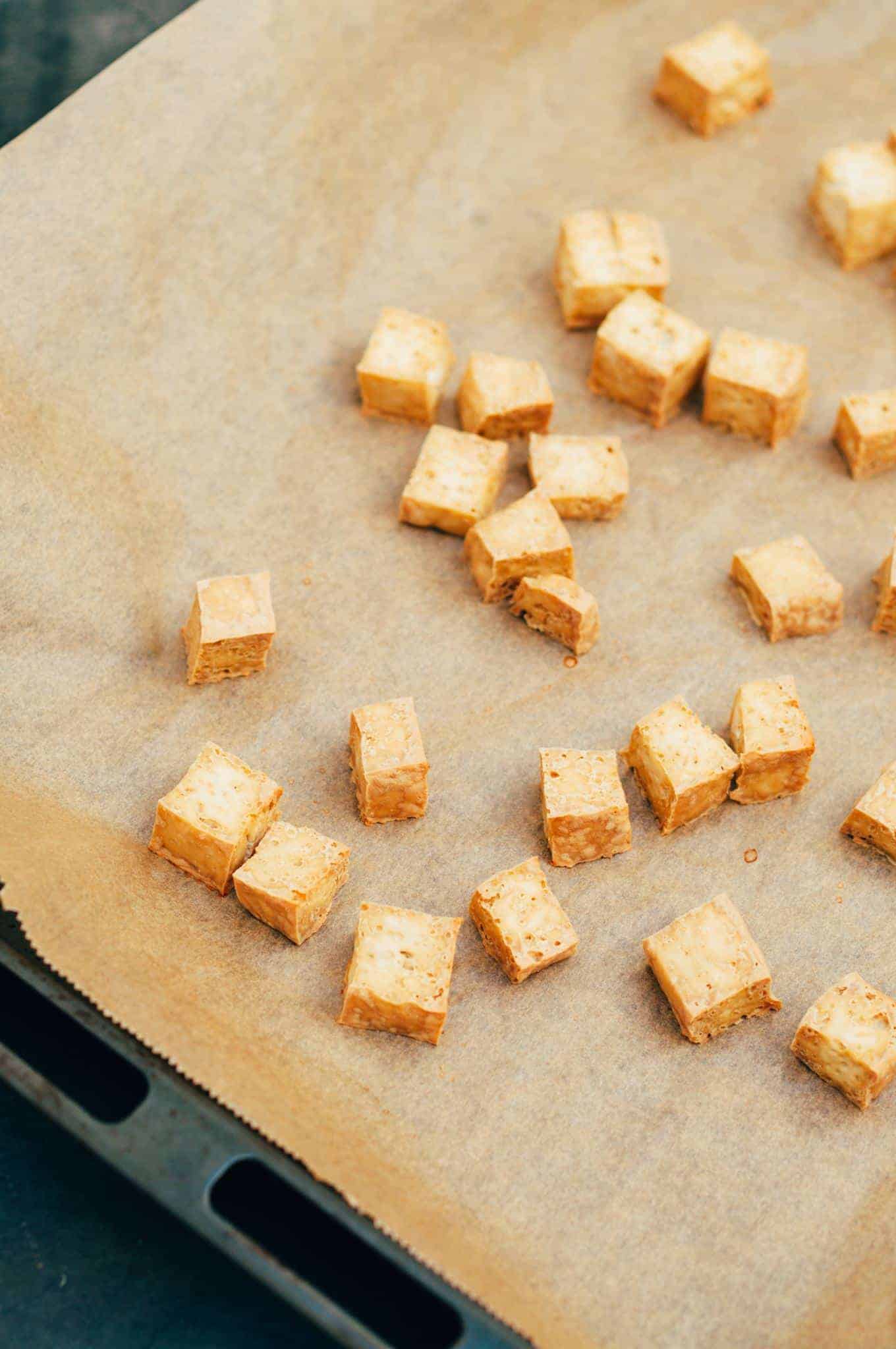 Mandelbutter Tofu mit grünen Bohnen veganes glutenfreies Rezept