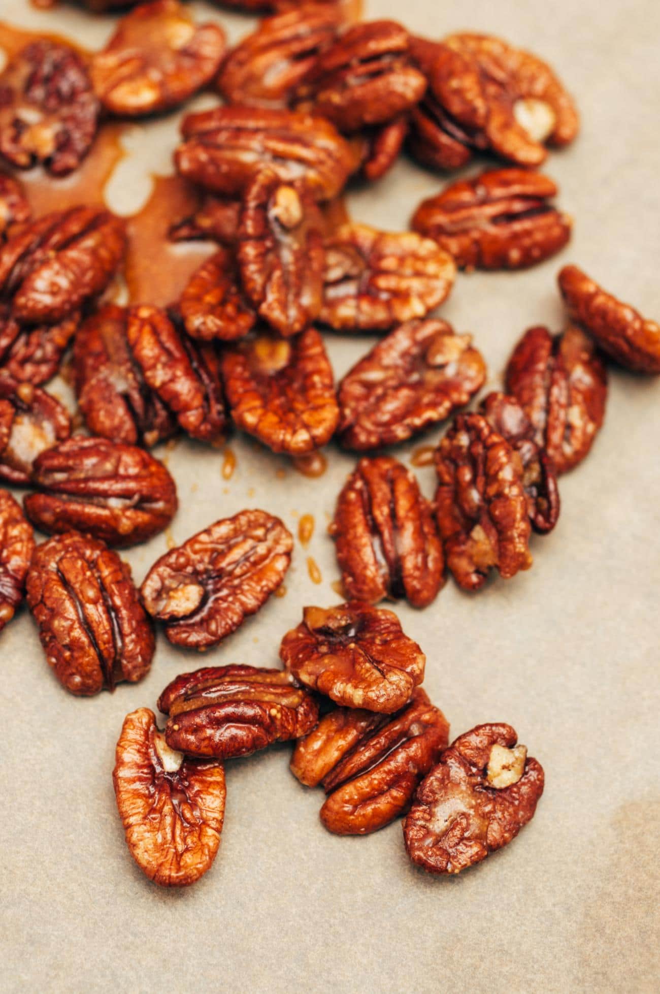 Pear salad with caramelized pecans and dried cherries recipe