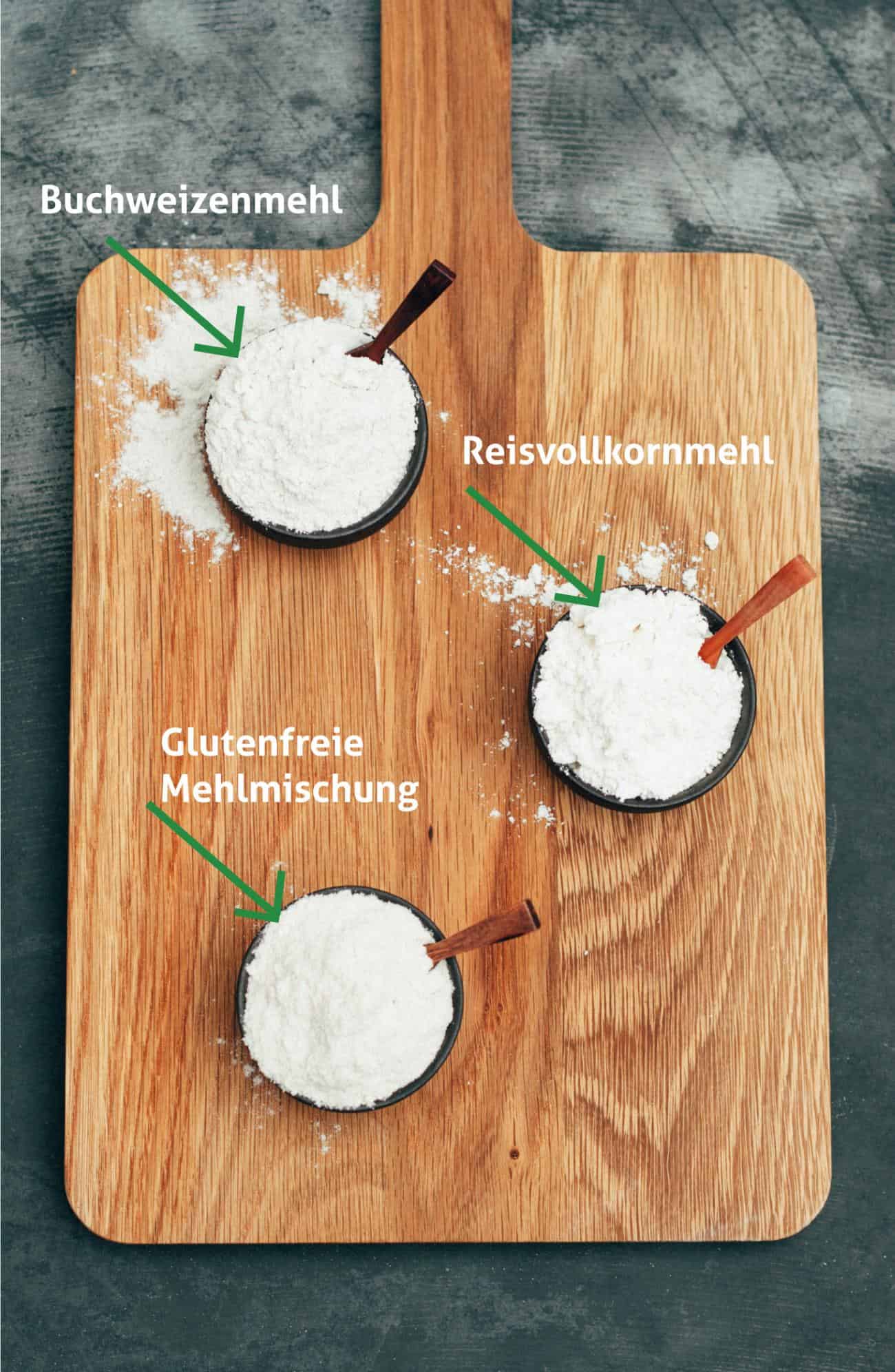 DIY glutenfreie Mehlmischung Rezept mit nur 3 Zutaten in 5 Minuten fertig