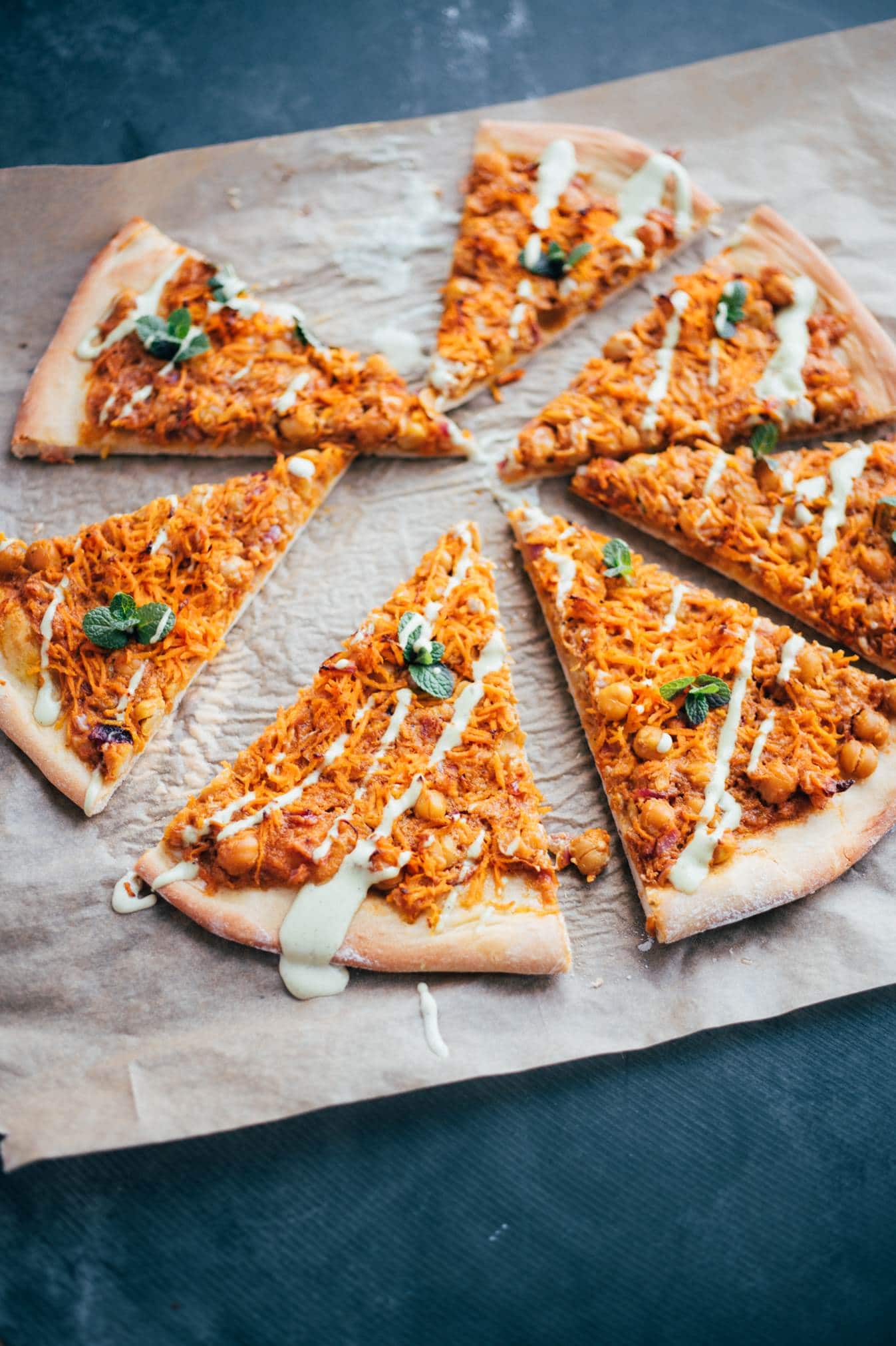 crispy tandoori chickpeas spelt pizza recipe