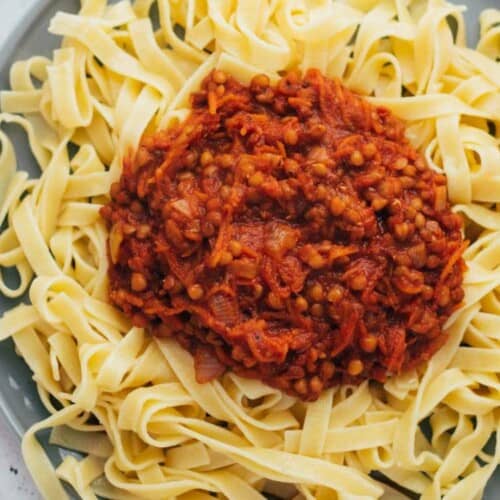 vegane Linsenbolognese Rezept