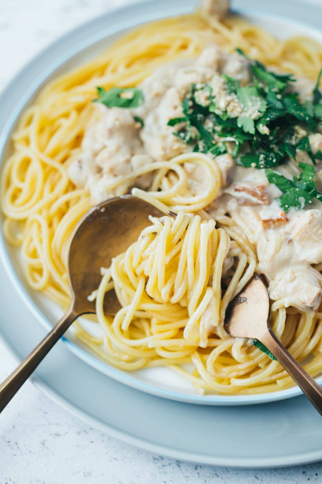 Everyday Spaghetti Carbonara (30 minutes) vegan recipe