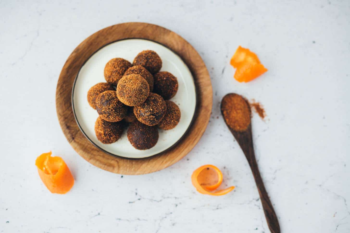 Schoko Orangen (rohe) Trüffel (15 Minuten) Rezept