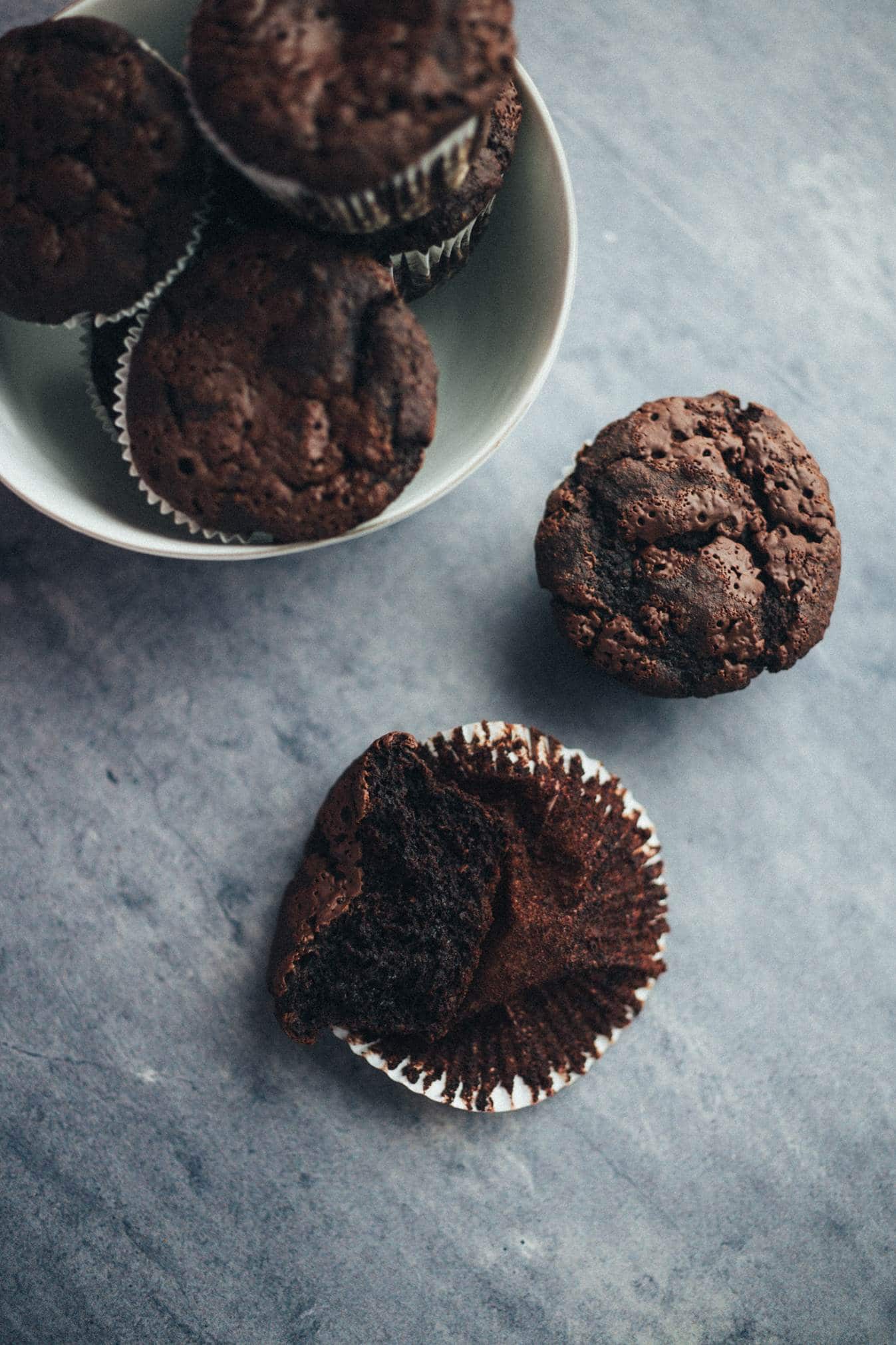 Einfache glutenfreie Schoko Muffins Rezept