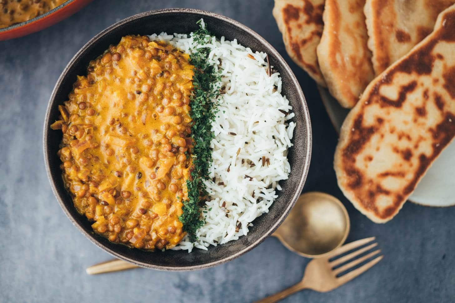 simple vegan lentil dal recipe prepared in 30 minutes