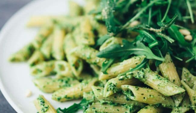 Pasta mit Rucola Pesto 30 Minuten Rezept