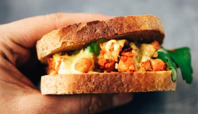 schnelles Kichererbsen Sandwich Rezept in nur 15 Minuten