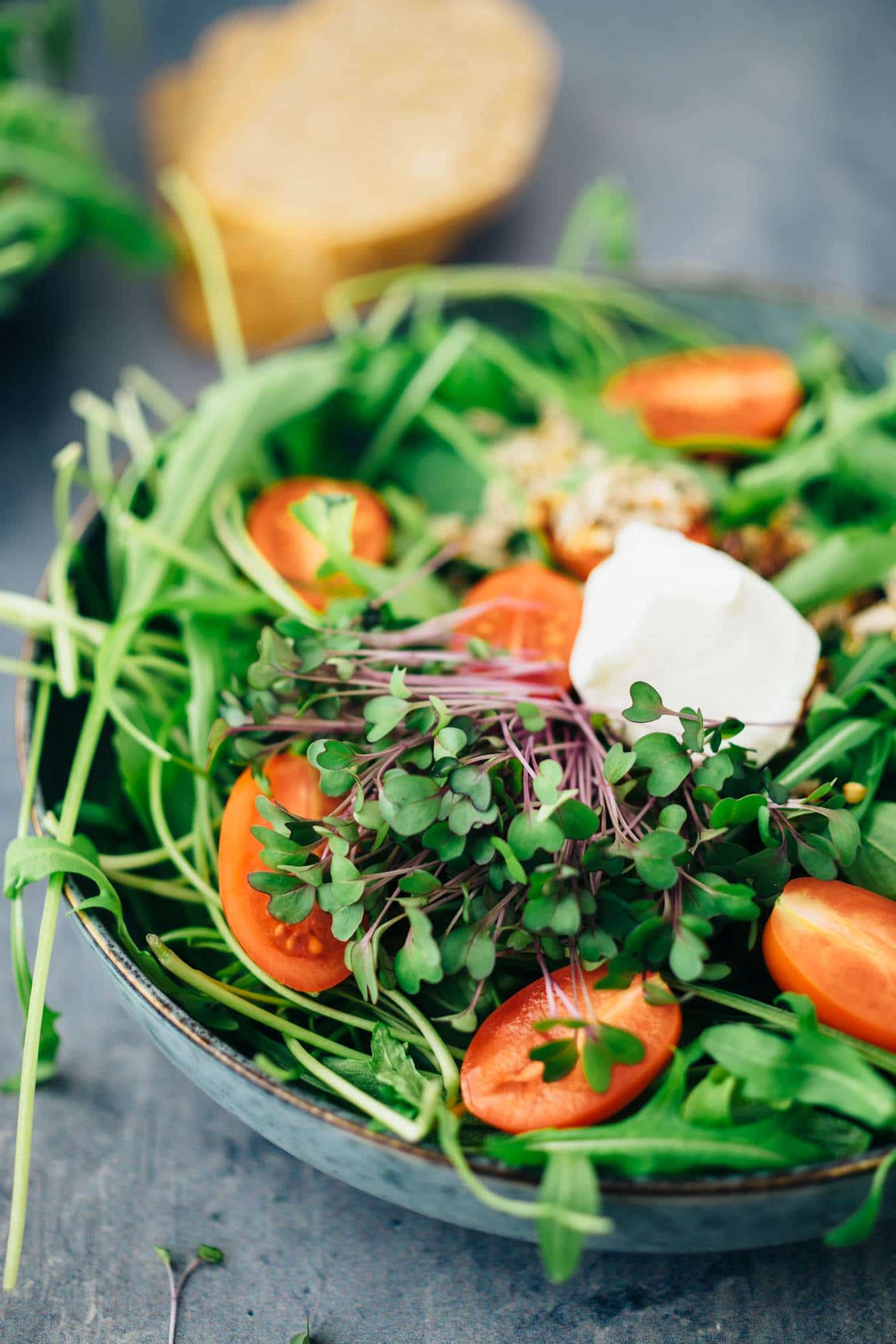 favorite healthy salad with sprouts and seeds (15 minutes)