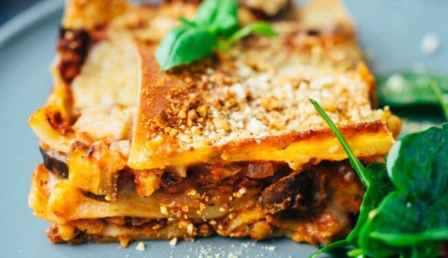 einfache vegane Lasagne Rezept (laktosefrei)