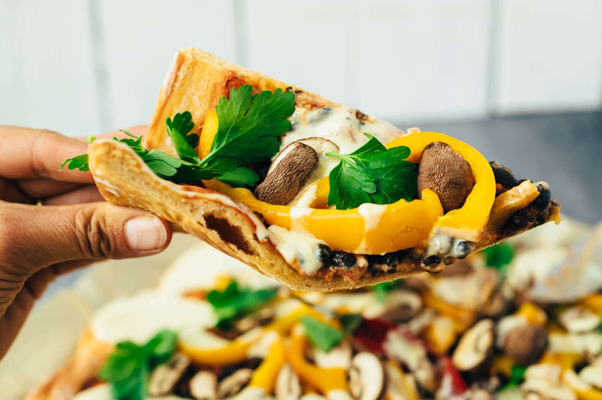 Tex Mex pizza with vegan mayo recipe