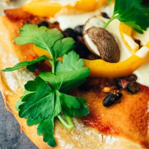 Tex Mex Pizza mit veganer Majo Rezept