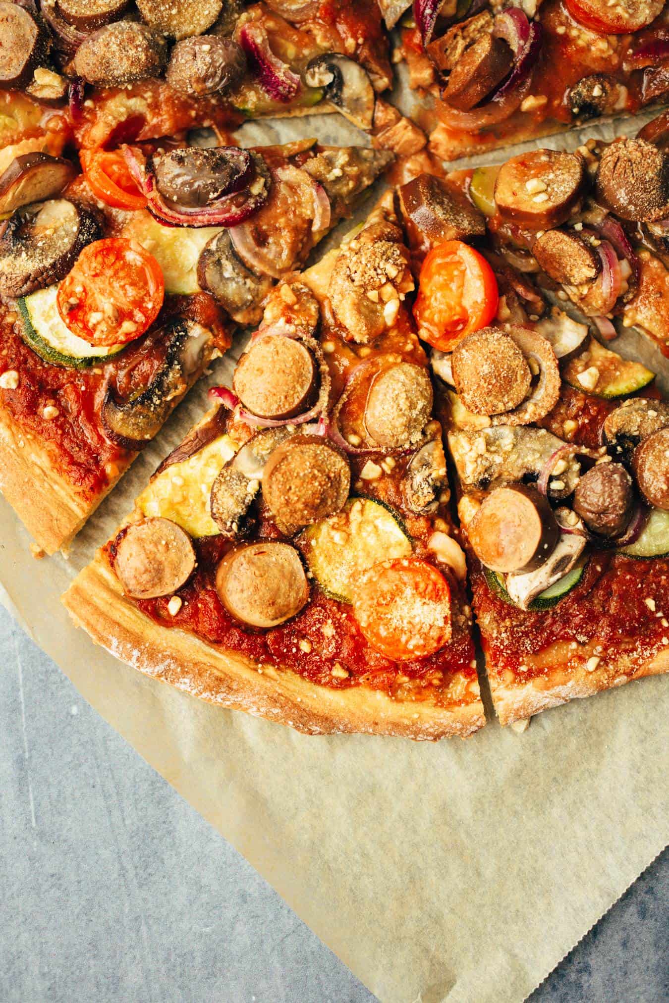 einfache vegane Pizza Rezept