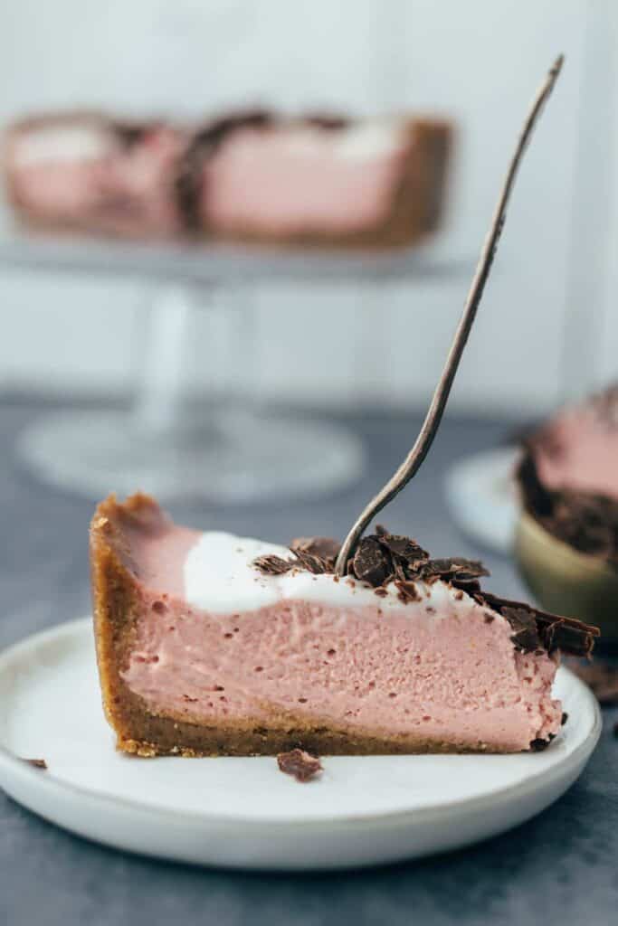 Veganer Erdbeer (Raw) Cheesecake Rezept