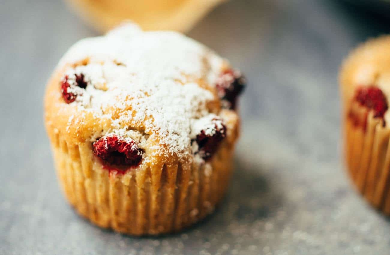 vegane Himbeer Blitz-Muffins (45 Minuten) Rezept