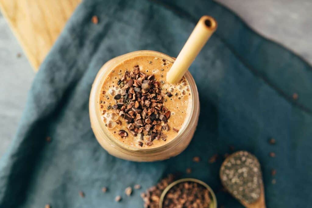 veganer Nutella Protein Smoothie Rezept