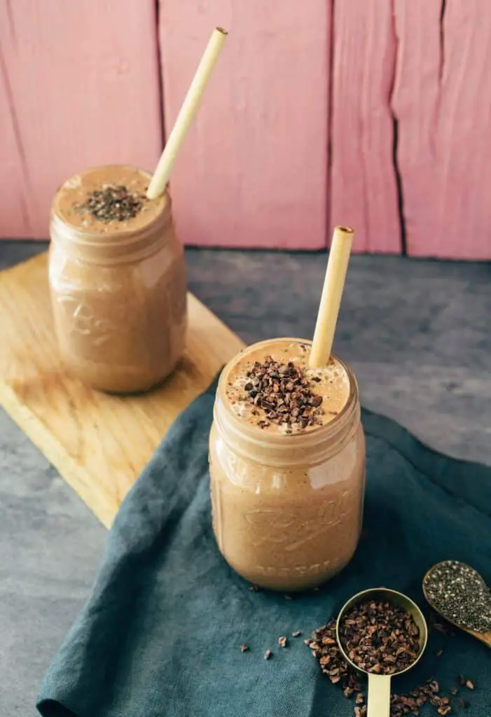 veganer Nutella Protein Smoothie Rezept