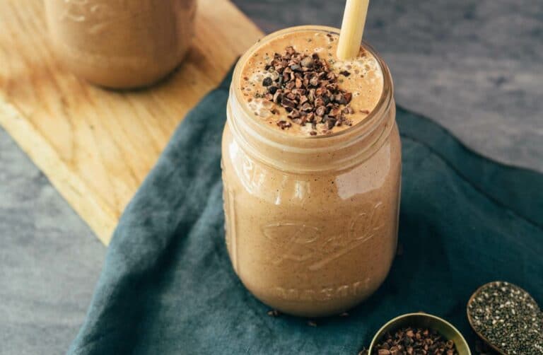 veganer Nutella Protein Smoothie Rezept
