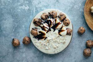 Cookie Dough Overnight Oats (Vegan & Glutenfrei) Rezept