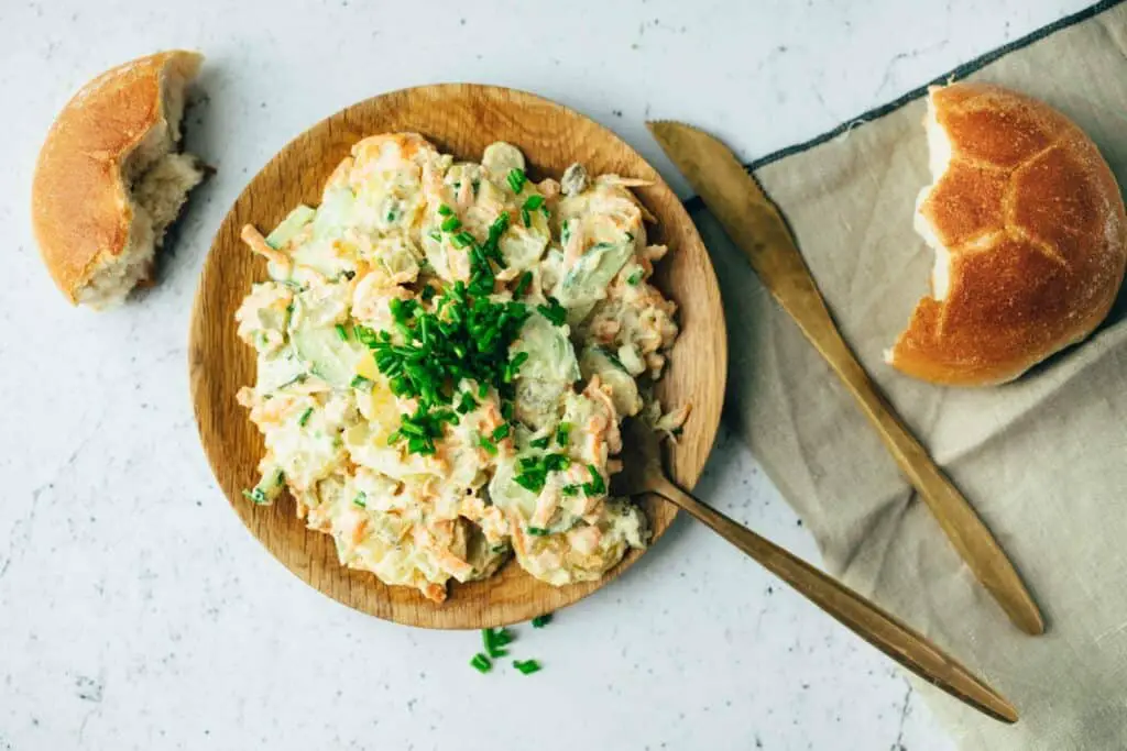 Einfacher veganer Kartoffelsalat Rezept