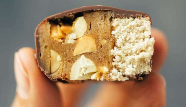 vegane "Snickers" Riegel Rezept (glutenfrei)
