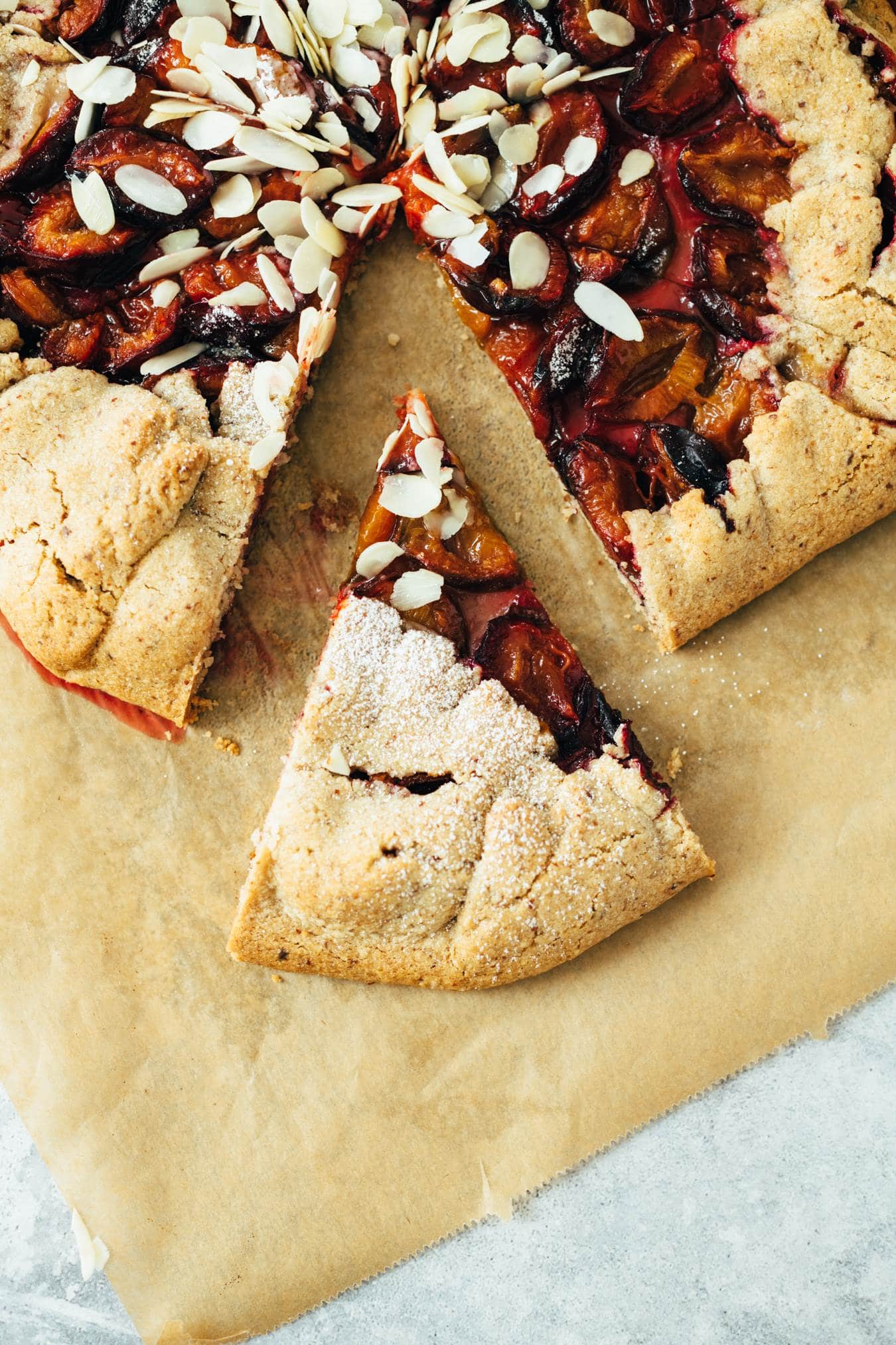 Simple plum galette (vegan) recipe