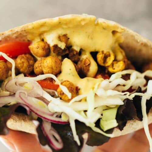 Shawarma Sandwich mit Kichererbsen (25 Minuten) Rezept