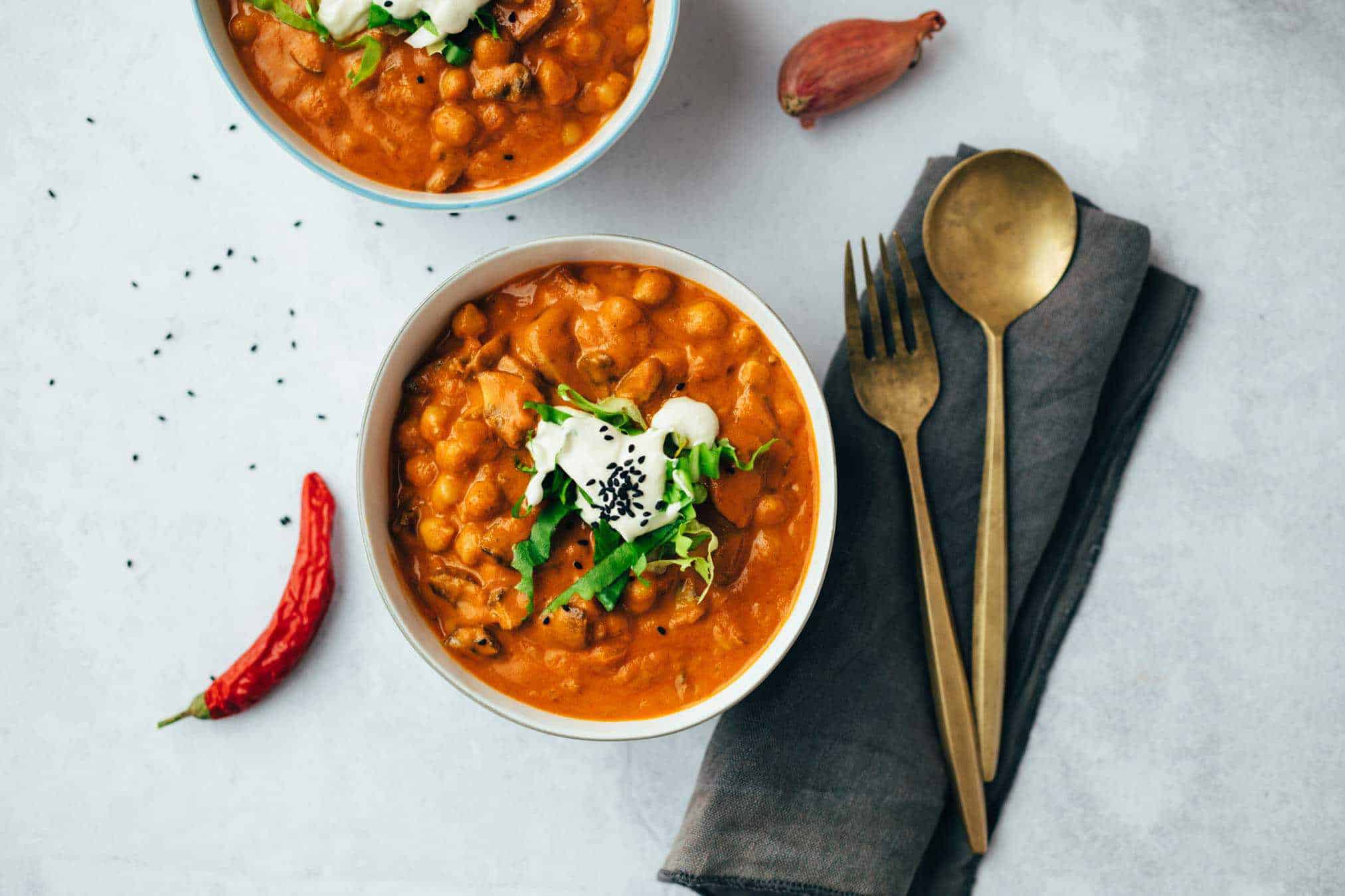 Chickpeas Tikki Masala (30 minutes) vegan recipe