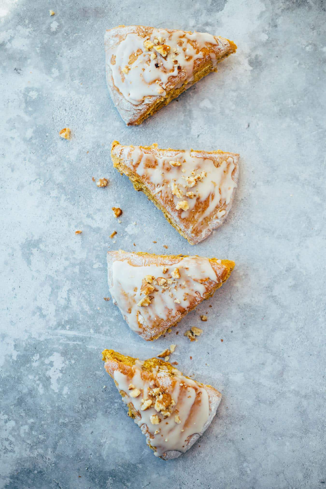 Pumpkin scones with frosting (35 minutes) vegan recipe