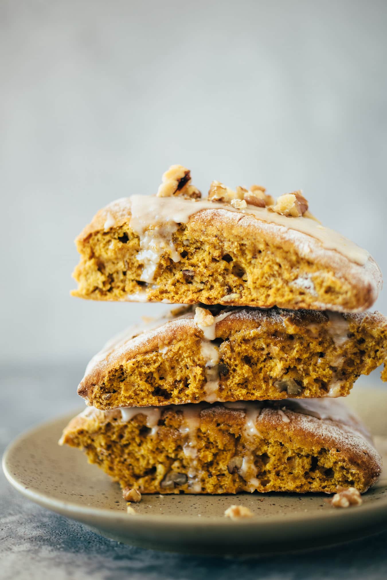 Pumpkin scones with frosting (35 minutes) vegan recipe