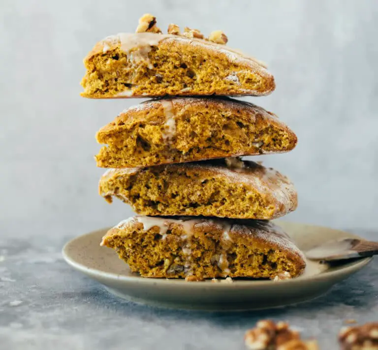 Kürbis Scones mit Frosting (35 Minuten) veganes Rezept