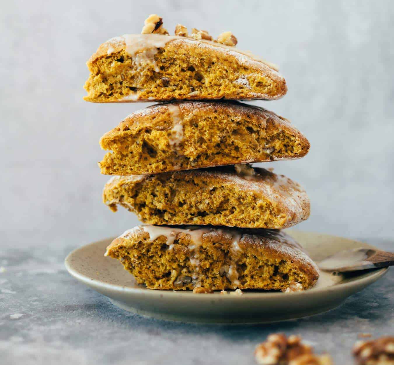 Kürbis Scones mit Frosting (35 Minuten) veganes Rezept