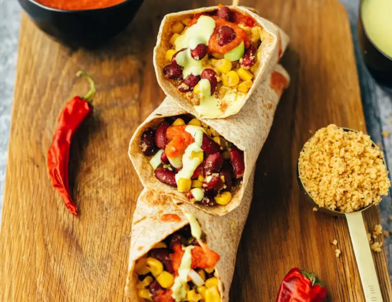 vegane Burritos mit Couscous (25 Minuten) Rezept