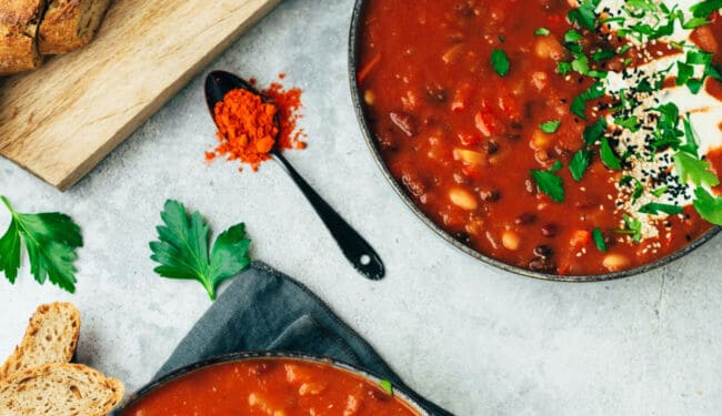 veganes 3 Bohnen Chili (30 Minuten) Rezept