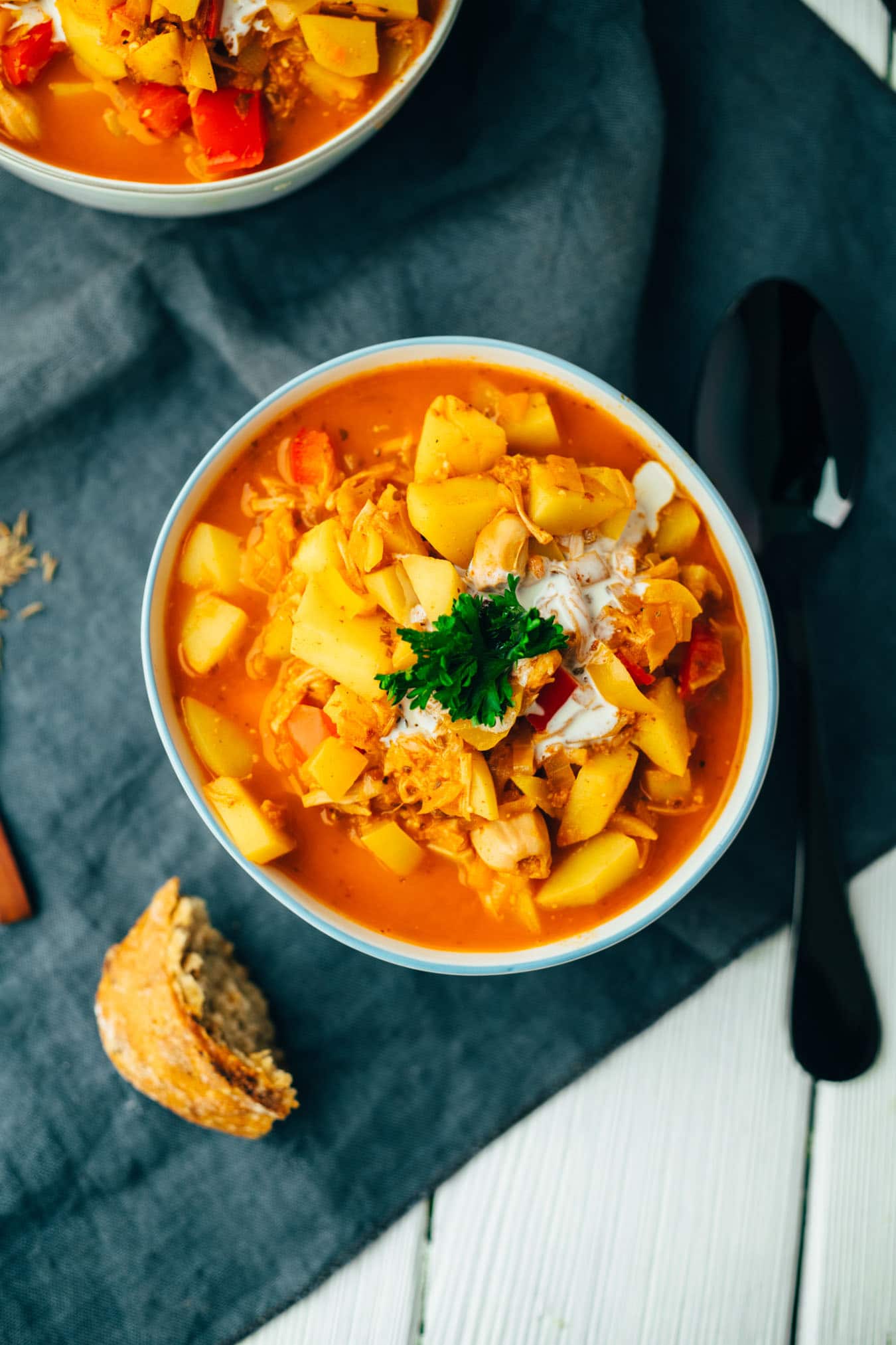 Vegan goulash with jackfruit