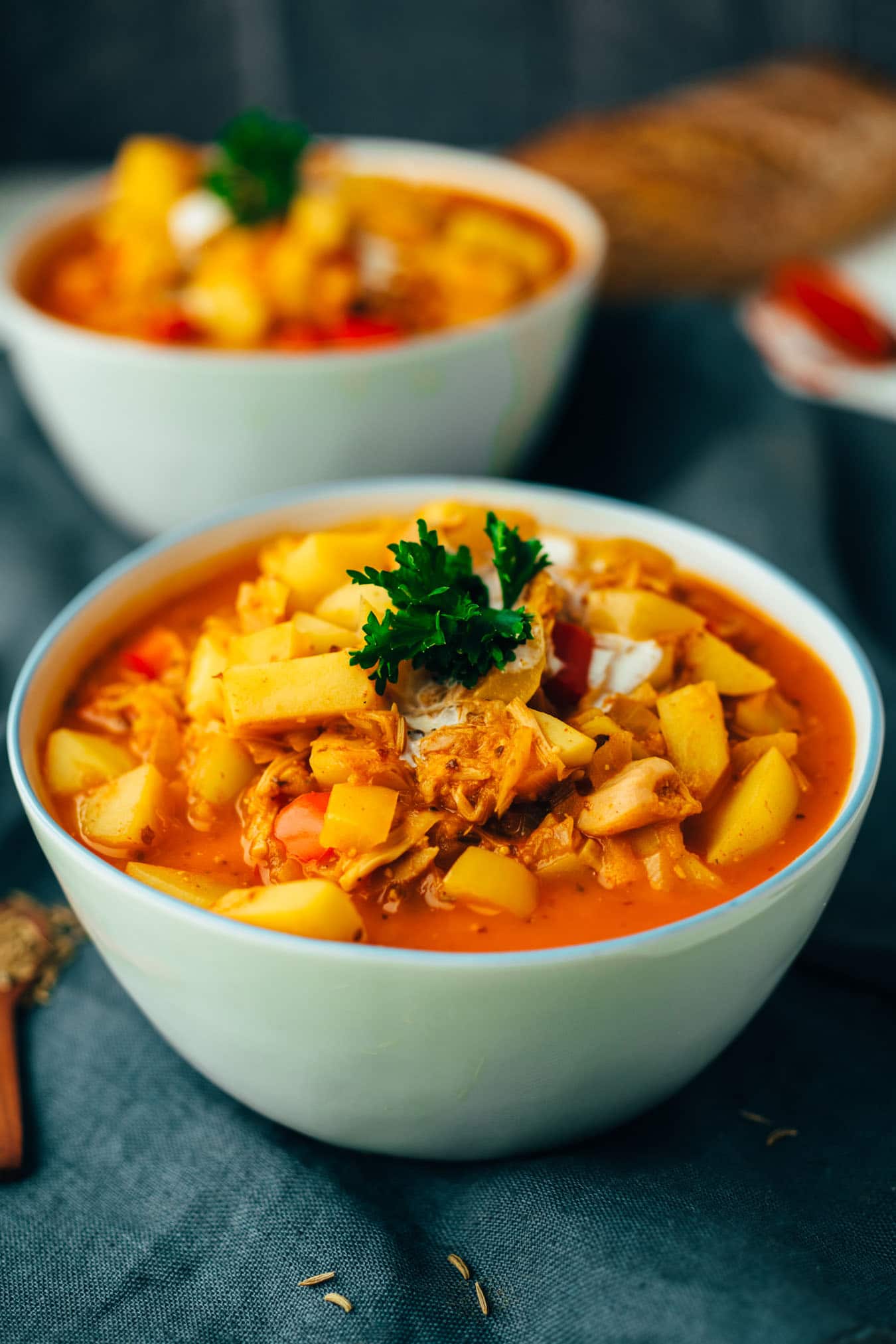 Vegan goulash with jackfruit