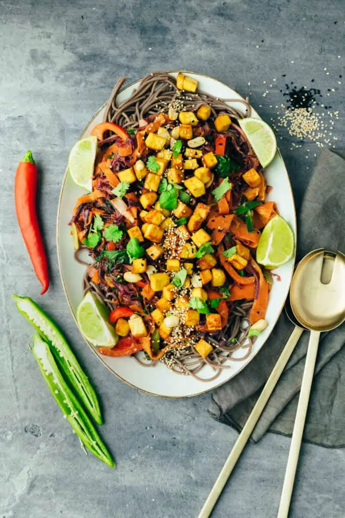 Pad Thai with creamy peanut sauce  