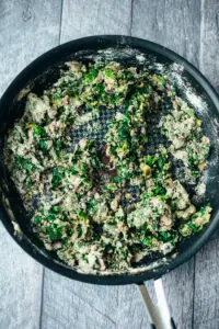 Knödel mit Feta-Spinat Füllung