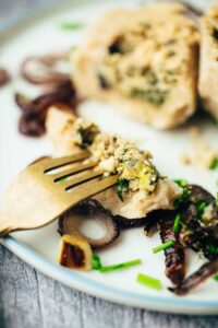 Knödel mit Feta-Spinat Füllung