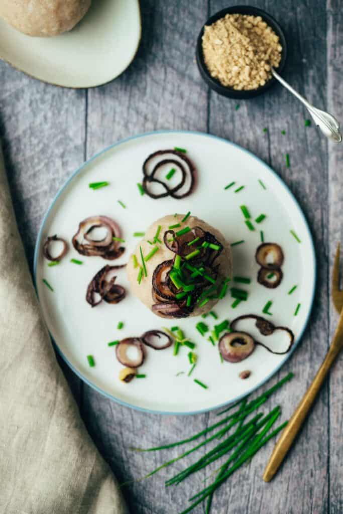 Knödel mit Feta-Spinat Füllung