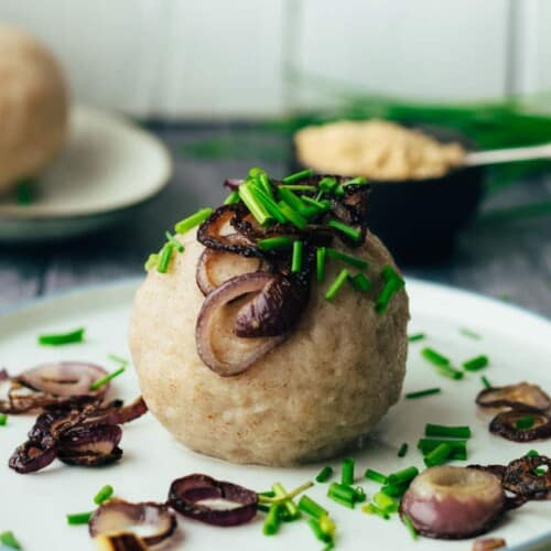 Knödel mit Feta-Spinat Füllung