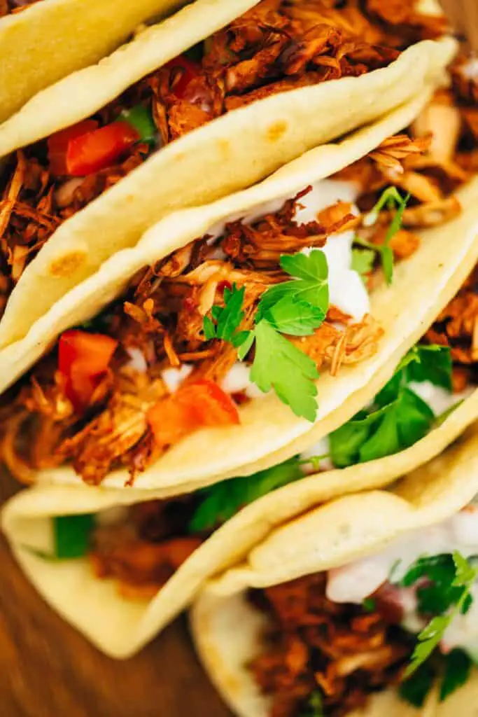 Vegan tacos with jackfruit