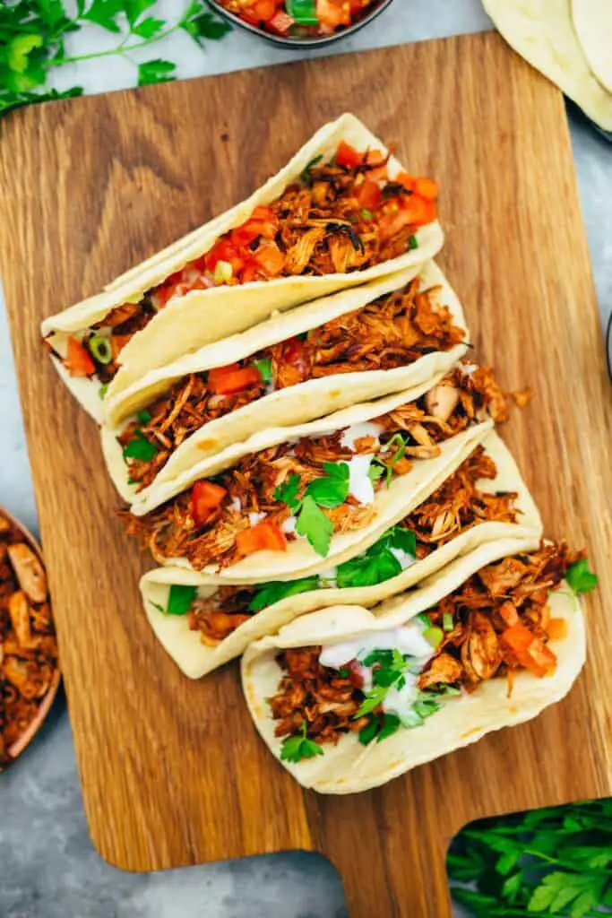 Vegan tacos with jackfruit