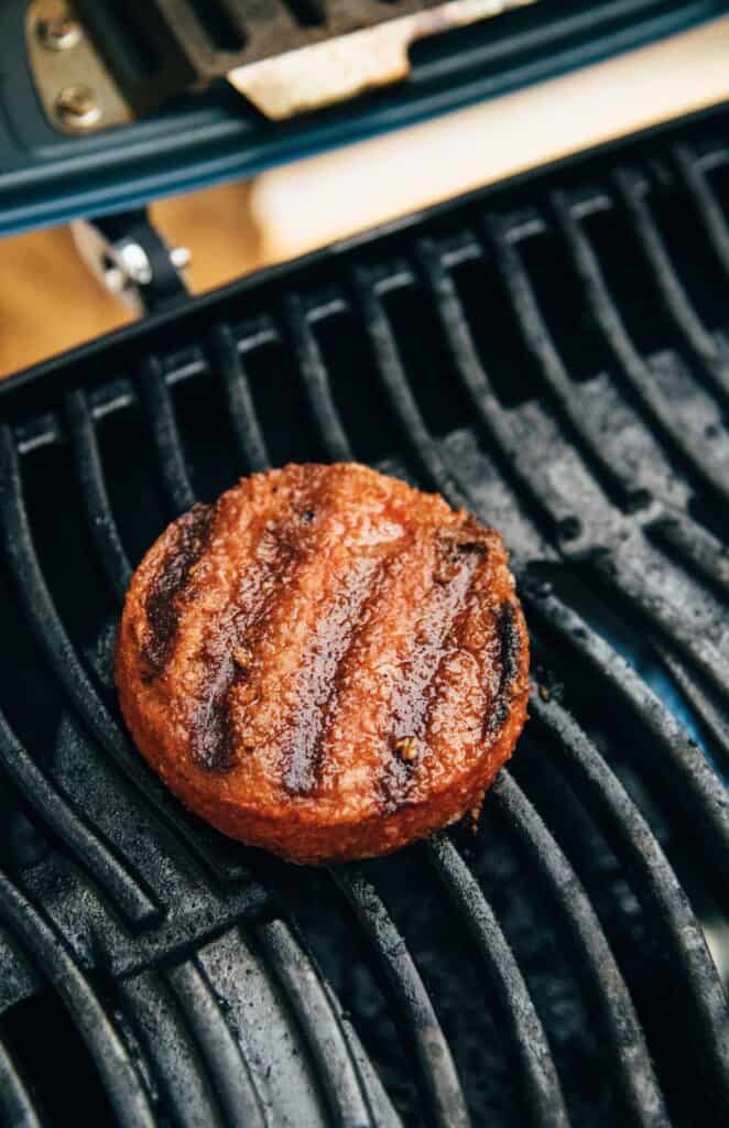 Beyond Meat Burger on the grill