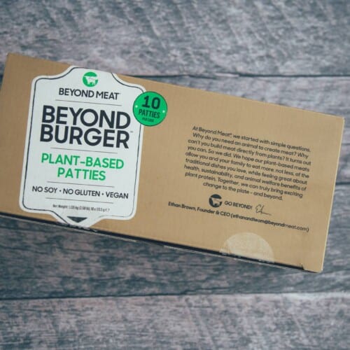 Verpackung und Design des Beyond Meat Burgers (10er Packung)