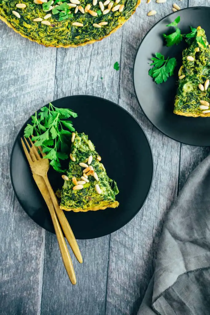 Simple spinach quiche