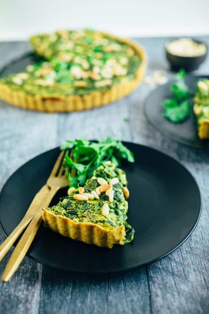 Einfache Spinat Quiche