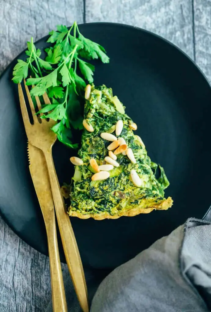 Simple spinach quiche