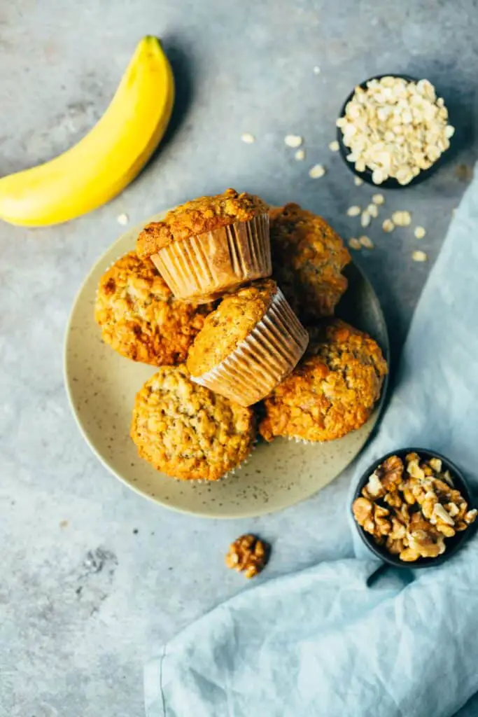 Simple banana nut muffins